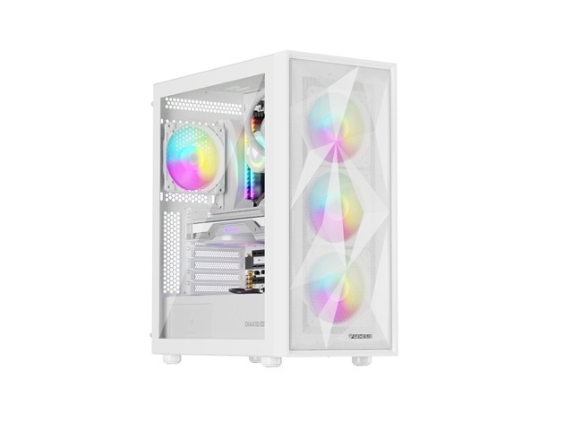 Gaming PC кутия Genesis DIAXID 605 RGB Mini Tower Window, White