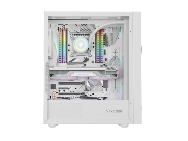 Gaming PC кутия Genesis DIAXID 605 RGB Mini Tower Window, White
