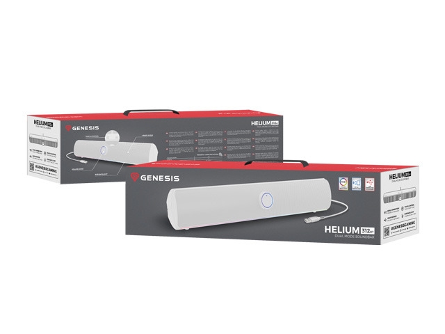 Гейминг саундбар Genesis Helium 312BT 2.0 Bluetooth бял