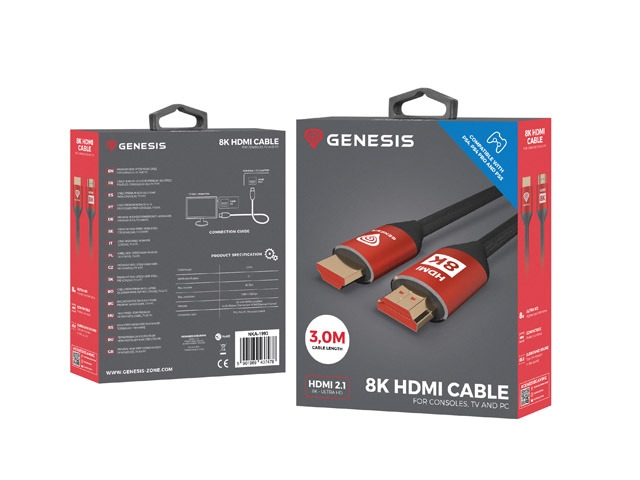 HDMI кабел Genesis Ultra High-Speed PS5/PS4 3M 8K V2.1