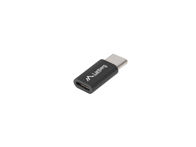 Adapter lanberg usb type-c -> micro-b (f) 2.0, black