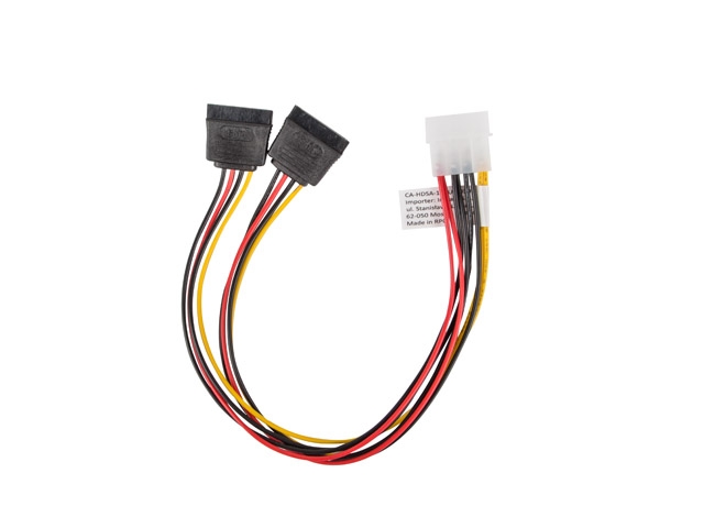 Адаптер Lanberg molex (m) 4 pin -> 2x SATA (f) 15 pin, cable 30cm