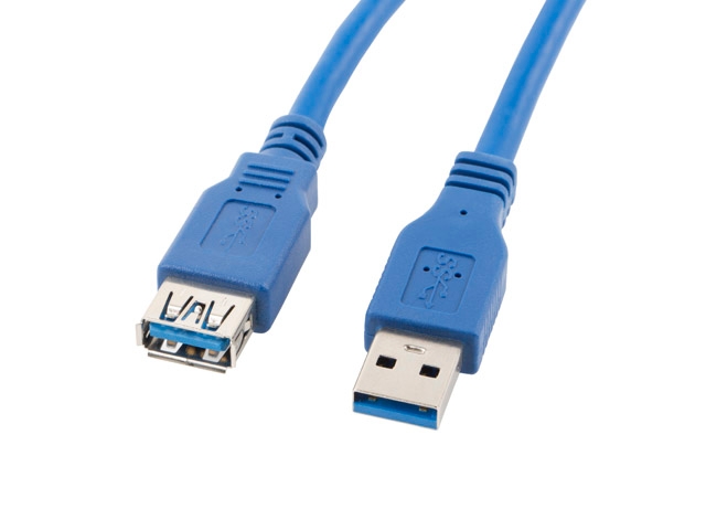 Cable lanberg extension cable usb 3.0 am-af, 1.8m, blue