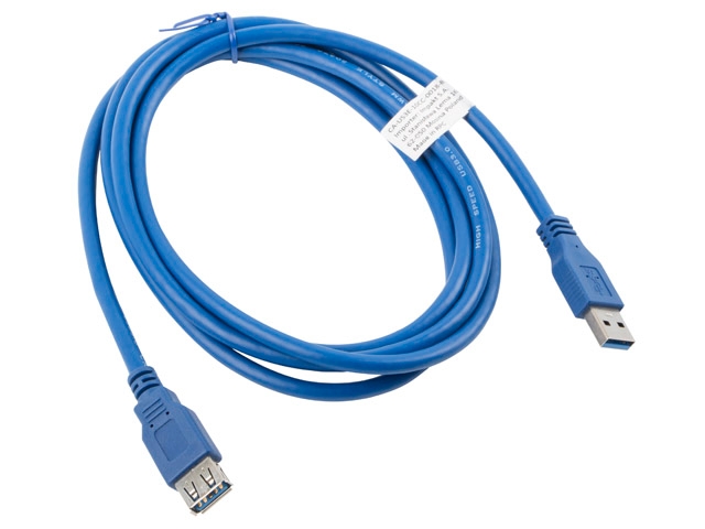 Cable lanberg extension cable usb 3.0 am-af, 1.8m, blue