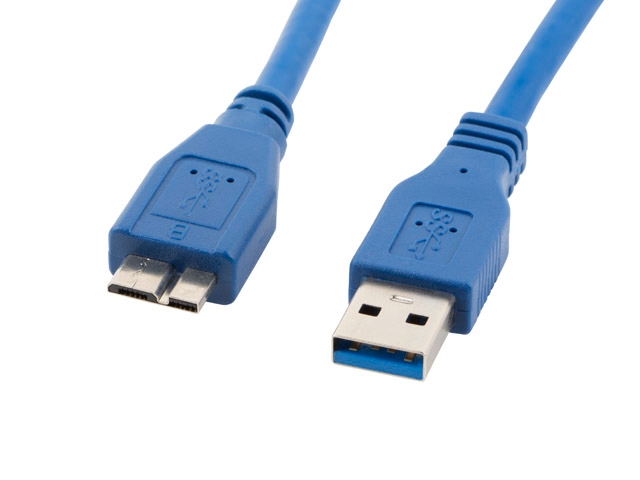 Кабел Lanberg USB MICRO-B  ->  USB-A 3.0, 0.5m, blue