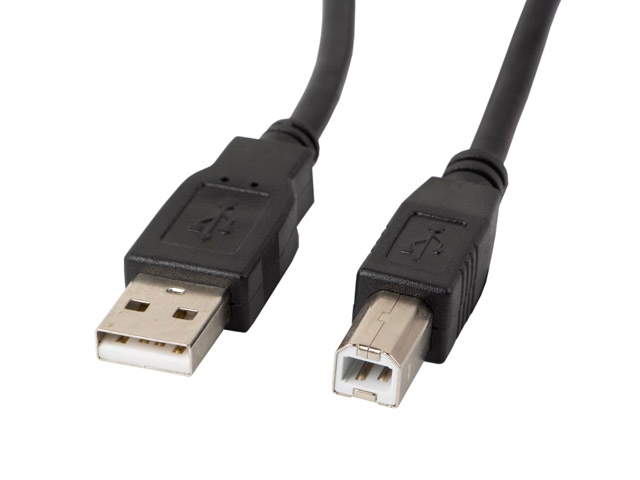 Cable lanberg  usb-a -> usb-b 2.0 1.8m, black ferrite