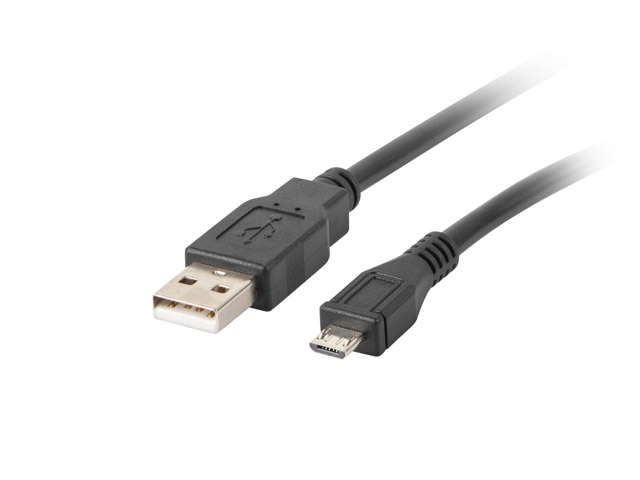 Кабел Lanberg USB MICRO-B  ->  USB-A 2.0 cable, 1.8m, black