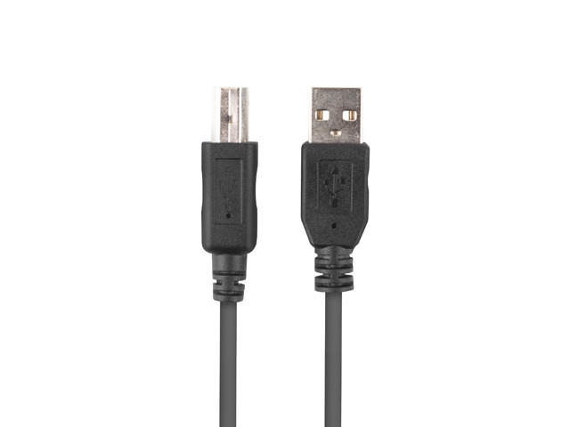 USB кабел Lanberg Cable USB-A(M)->USB-B(M) 2.0 Ferrite 1.8m Box Black
