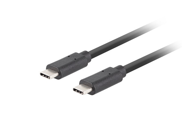 USB cable Lanberg USB-C M/M 3.1 gen 2 cable 0.5m 10GB/s pd100w black