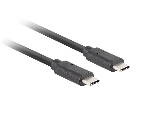 USB cable Lanberg USB-C M/M 3.1 gen 2 cable 0.5m 10GB/s pd100w black