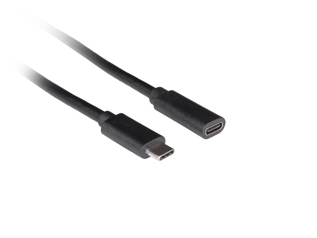 USB кабел Lanberg USB‑C M/F 3.1 0.5m черен