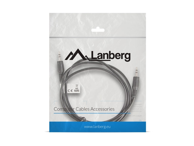 Aудио кабел Lanberg mini jack 3.5mm M/M 3 pin cable 1.2m, black