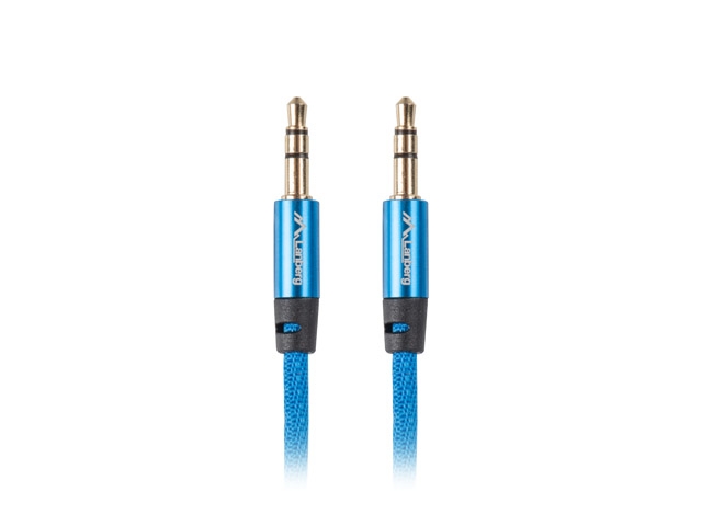 Audio кабел Lanberg mini jack 3.5mm M/M 3 pin cable 3m, blue premium