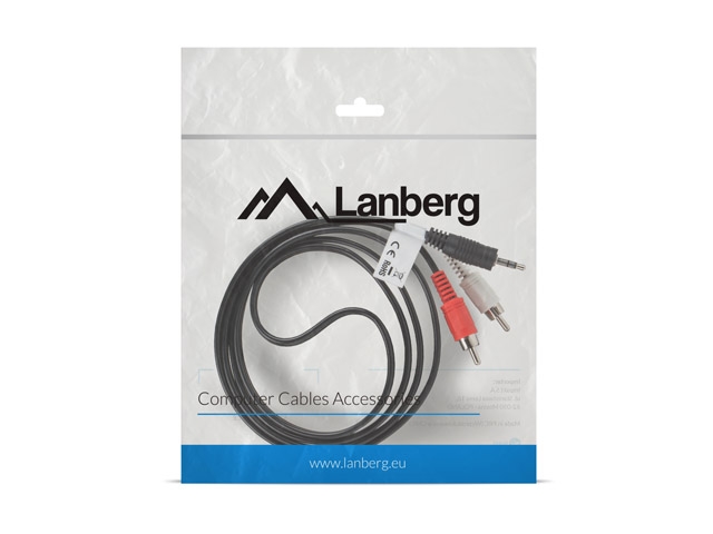 Кабел Lanberg mini jack 3.5mm 3 pin -> 2X RCA 1.5m