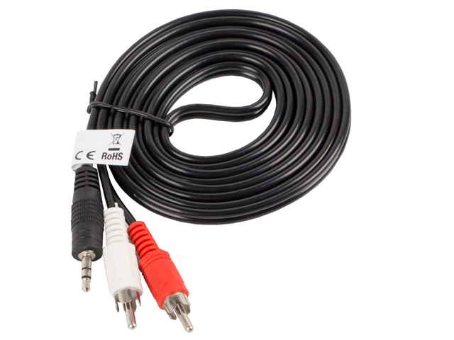 Кабел Lanberg mini jack 3.5mm 3 pin -> 2X RCA (chinch) 2m