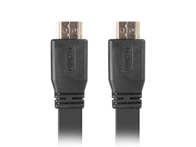 Кабел Lanberg HDMI M/M V2.0 0.5m, 4K flat, black