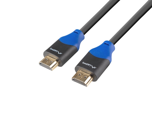 Видео кабел Lanberg HDMI M/M V2.0 cable 1.8m 4K CU box, black BOX