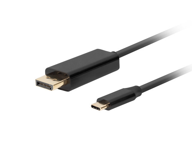 Видео кабел Lanberg USB-C (M) -> display port (M) cable 1.8m 4K 60Hz, black