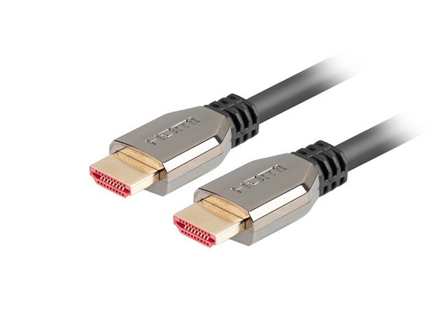 Video cable Lanberg HDMI M/M V2.1 8K 60Hz cable 0.5m, black