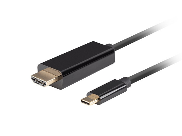 Video cable Lanberg USB-C (M) -> HDMI(M) 2.0 4K 60hz cable 0.5m, black