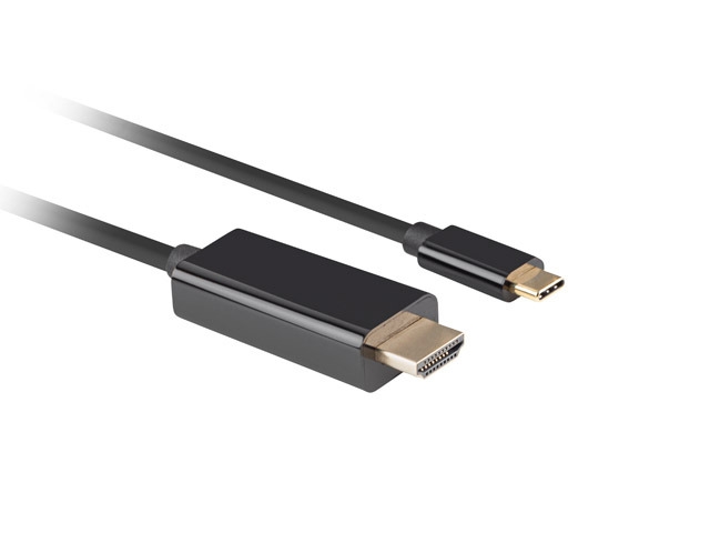 Video cable Lanberg USB-C (M) -> HDMI(M) 2.0 4K 60hz cable 0.5m, black