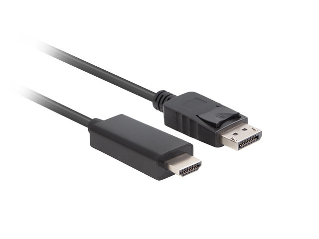 Video cable Lanberg display port (M) V1.1 -> HDMI (M) cable 3m, black