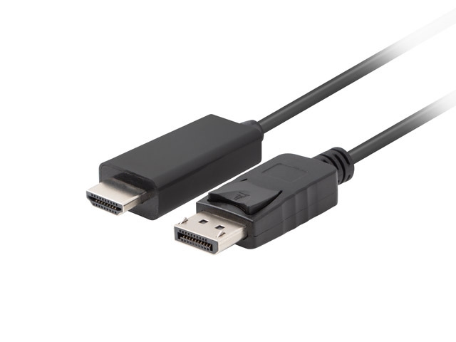 Video cable Lanberg display port (M) V1.1 -> HDMI (M) cable 3m, black