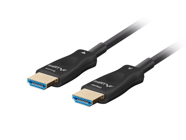 Видео кабел Lanberg HDMI M/M V2.1 cable, 30m, Optical, Black AOK