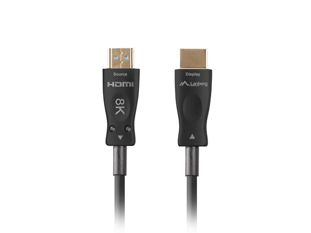 Видео кабел Lanberg HDMI M/M V2.1 cable, 30m, Optical, Black AOK