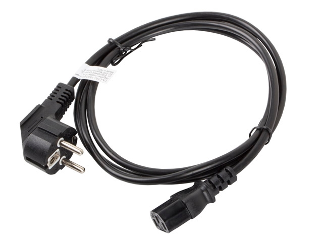 Charging cable lanberg cee 7/7 -> iec 320 c13 1.8m, black