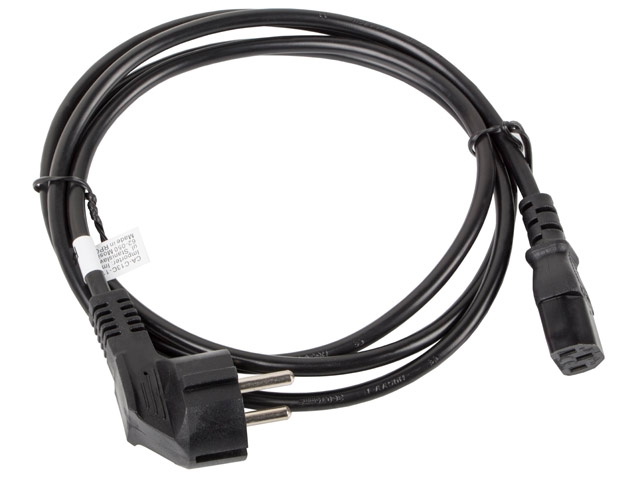 Cable lanberg cee 7/7 -> iec 320 c13 1.8m vde, black Uninterrupted