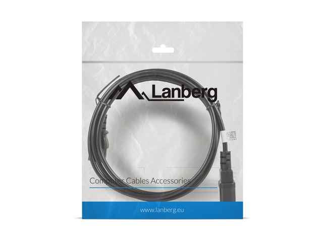 Кабел Lanberg IEC 320 C13 -> C14 1.8m VDE, black