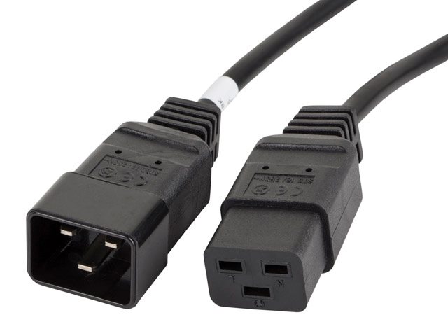 Power Cable Lanberg IEC320 C19/C201.8m VDE Black