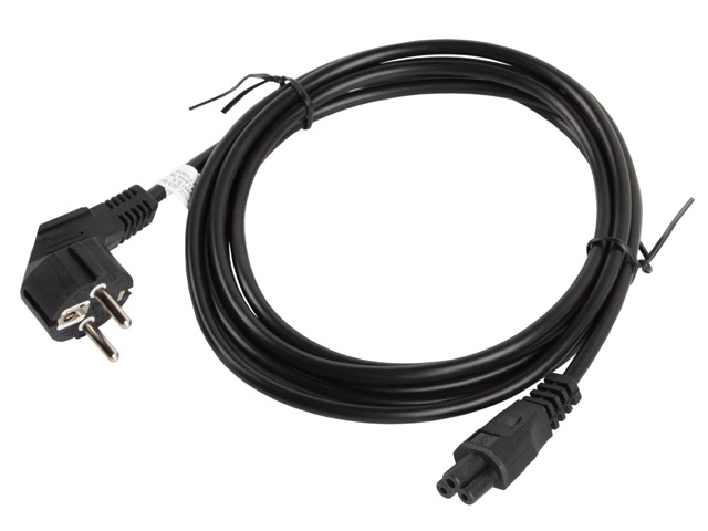 Charging cable lanberg cee 7/7 (mickey) -> iec 320 c5 3m vde, black