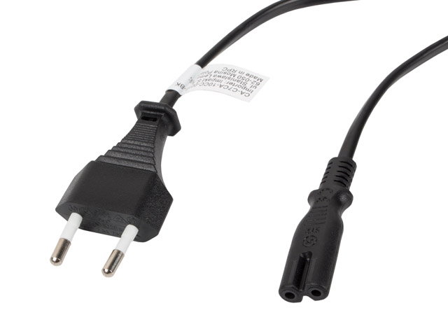 Захранващ кабел Lanberg CEE 7/16 -> IEC 320 C7 EURO (RADIO) 1.8m, black