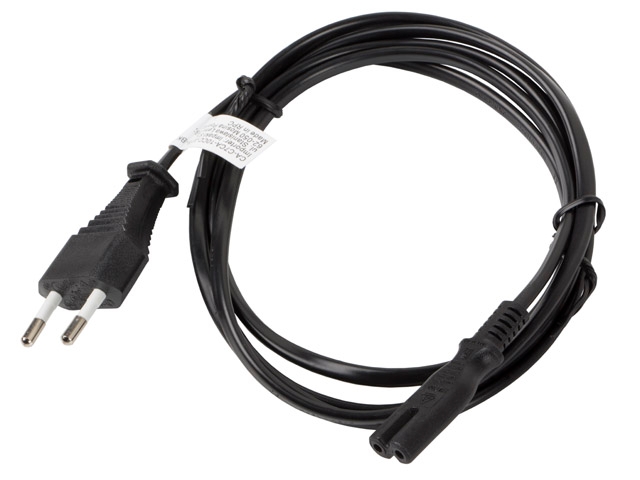 Захранващ кабел Lanberg CEE 7/16 -> IEC 320 C7 EURO (RADIO) 1.8m, black
