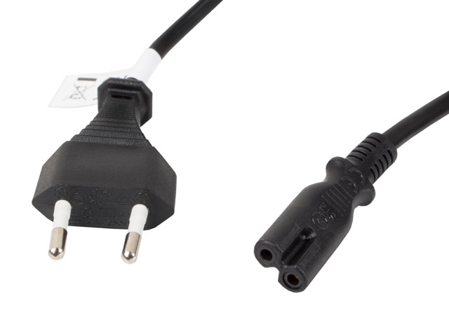Cable lanberg cee 7/16 -> iec 320 c7 eu (radio) 1.8m vde, black
