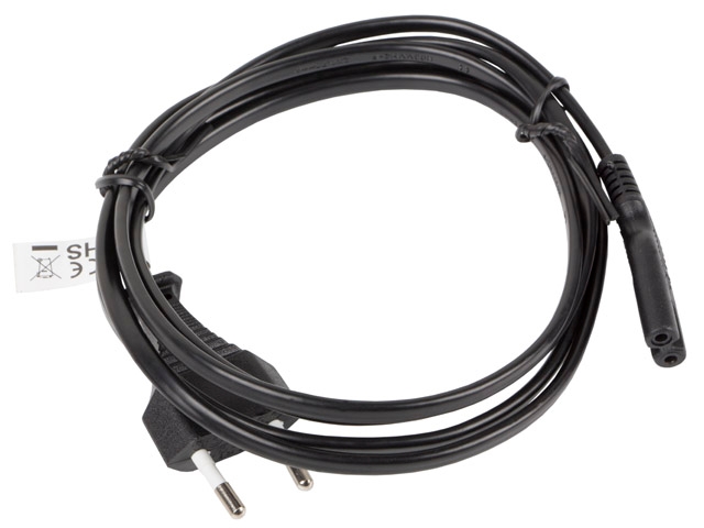 Cable lanberg cee 7/16 -> iec 320 c7 eu (radio) 1.8m vde, black