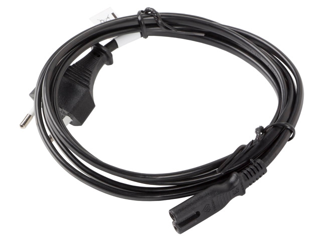 Cable lanberg cee 7/16 -> iec 320 c7 eu (radio) 1.8m vde, black