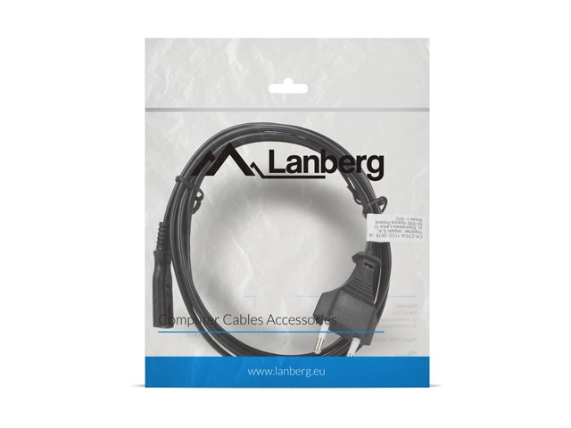 Cable lanberg cee 7/16 -> iec 320 c7 eu (radio) 1.8m vde, black