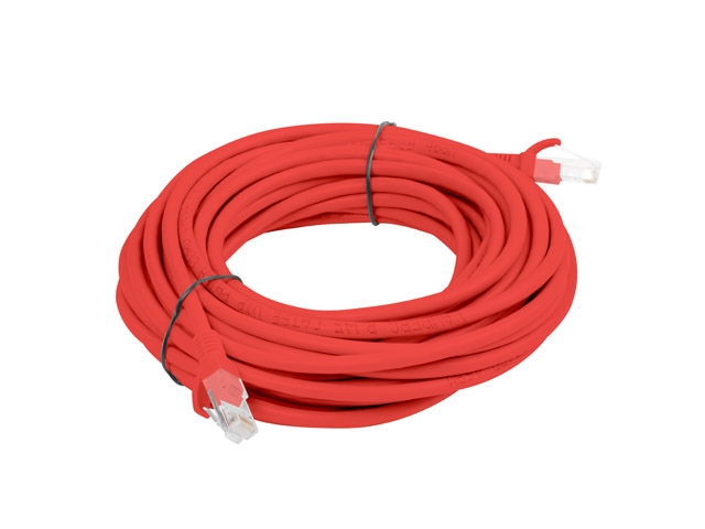 Кабел Lanberg patch cord CAT.5E 5m, red