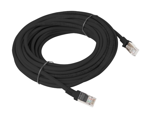 Lanberg patch cord CAT.5E 10m, black