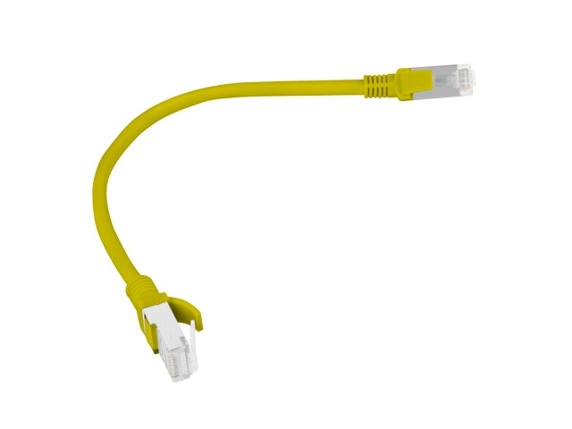 Пач кабел Lanberg CAT.6 0.25m, yellow