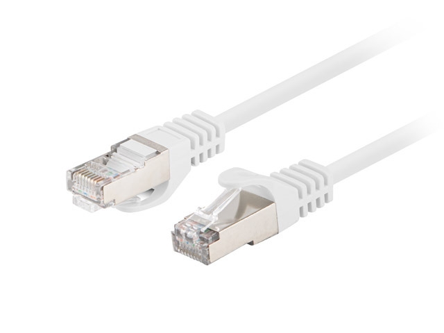 Пач кабел Lanberg patch cord CAT.6 FTP 0.25m бял (10‑pack)