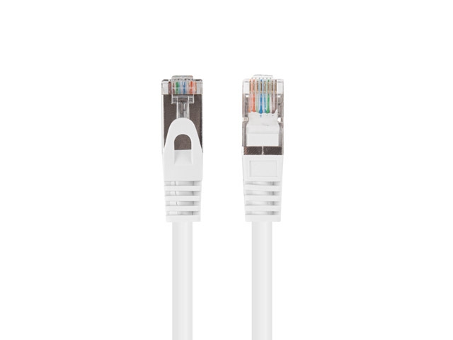 Пач кабел Lanberg patch cord CAT.6 FTP 0.25m бял (10‑pack)