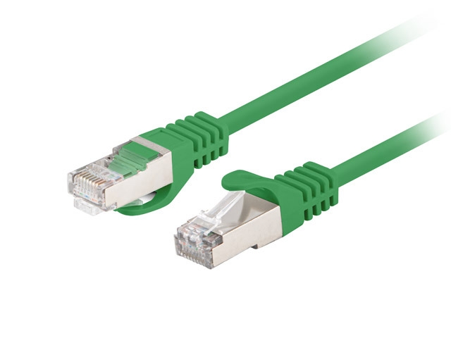 Пач кабел Lanberg patch cord CAT.6 FTP 0.25m зелен (10‑pack)
