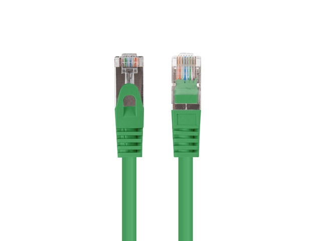 Пач кабел Lanberg patch cord CAT.6 FTP 0.25m зелен (10‑pack)