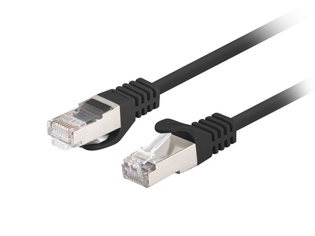 Пач кабел Lanberg patch cord CAT.6 FTP 0.25m черен (10‑pack)