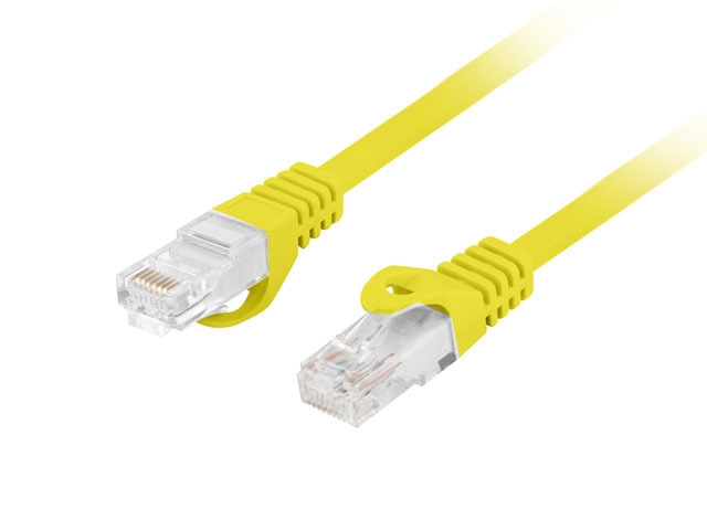 Пач кабел Lanberg patch cord CAT.6A U/UTP LSZH CU 0.25m жълт