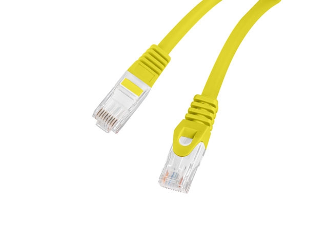 Пач кабел Lanberg patch cord CAT.6A U/UTP LSZH CU 0.25m жълт